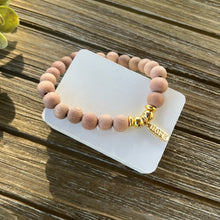 Load image into Gallery viewer, Rosewood Bead Bracelet With Charm