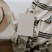 Load image into Gallery viewer, She Believed She Could -Tan and Gold Fabric Journal