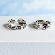 Load image into Gallery viewer, Inspirational Sterling Silver Adjustable Ring