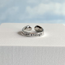 Load image into Gallery viewer, Inspirational Sterling Silver Adjustable Ring