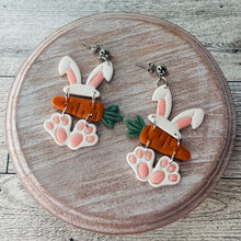 Load image into Gallery viewer, Easter Bunny Clay Earrings