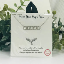 Load image into Gallery viewer, Hope Bar Pendant CZ Necklace