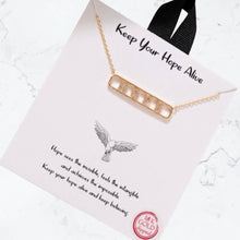 Load image into Gallery viewer, Hope Bar Pendant CZ Necklace