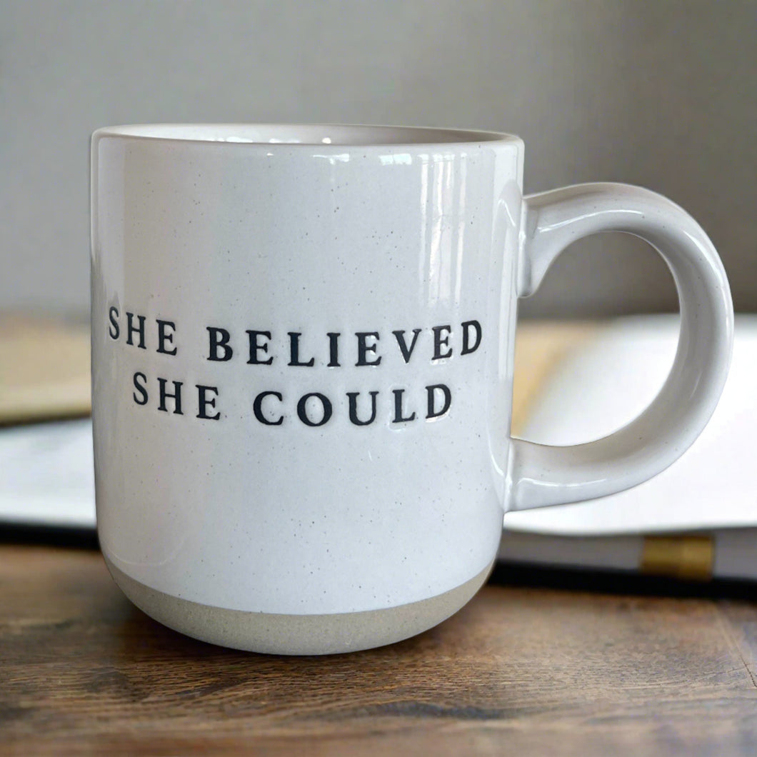 She Believed She Could Stoneware Mug