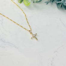 Load image into Gallery viewer, Petite Cz Cross Pendant Necklace
