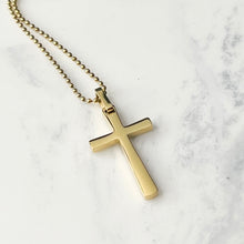 Load image into Gallery viewer, Men&#39;s Gold Stainless Steel Cross
