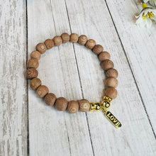 Load image into Gallery viewer, Rosewood Bead Bracelet With Charm
