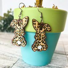 Load image into Gallery viewer, Leopard Bunny Earrings
