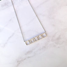 Load image into Gallery viewer, Hope Bar Pendant CZ Necklace
