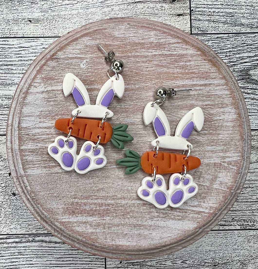 Easter Bunny Clay Earrings