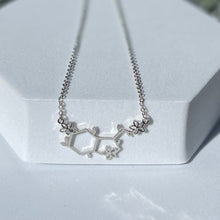 Load image into Gallery viewer, Serotonin Molecule Necklace with Flowers
