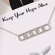 Load image into Gallery viewer, Hope Bar Pendant CZ Necklace
