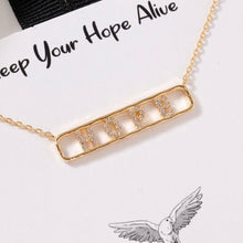 Load image into Gallery viewer, Hope Bar Pendant CZ Necklace
