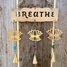 Load image into Gallery viewer, Breathe Fairtrade Triple Lotus Chime Wall Hanging
