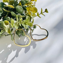 Load image into Gallery viewer, Heart to Heart Hoop Earrings
