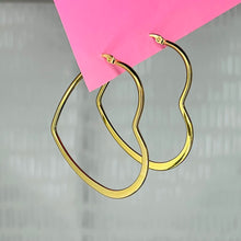 Load image into Gallery viewer, Heart to Heart Hoop Earrings
